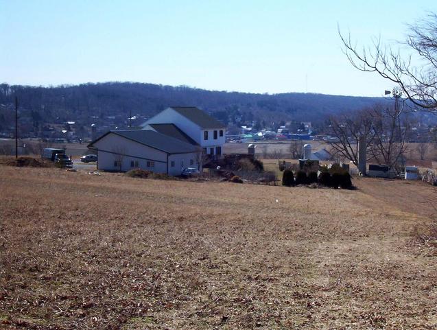 View west back toward the house.