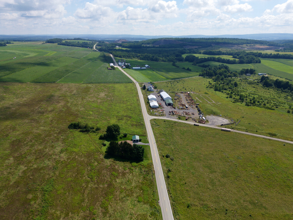 View East, from 120m above the point