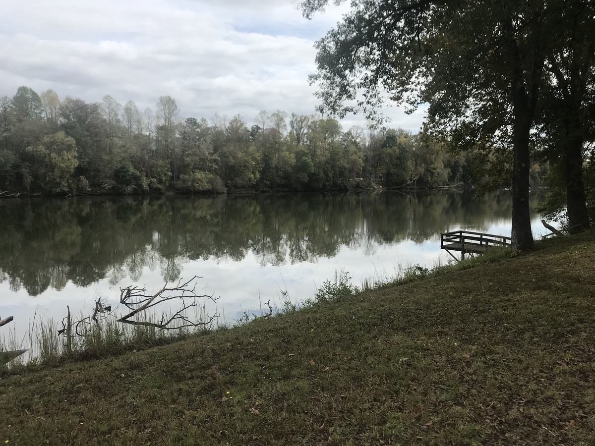 Catawba River to the east of the confluence point.