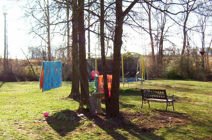 The back yard looking east.