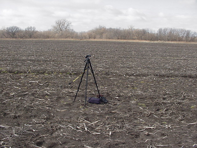 At Site-Looking West-Vermillion River Trees in Background.