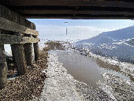 #9: Nearest road to the confluence point with melt water from snow.