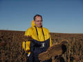 #6: Larry Simonson at the site (& sunflowers)