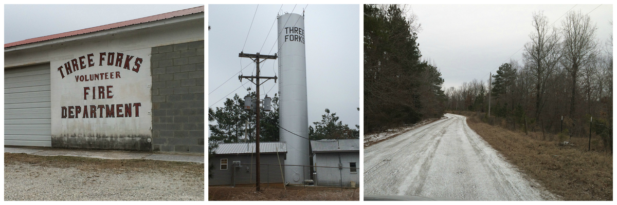 Three Forks & State Highway 101 in north Mississippi