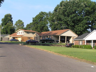 #1: Site of the confluence of 35 North 90 West, looking west northwest.