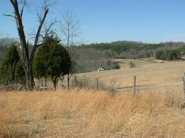 About 100 feet from point on top of hill looking toward farm house and Kenyon Rd.