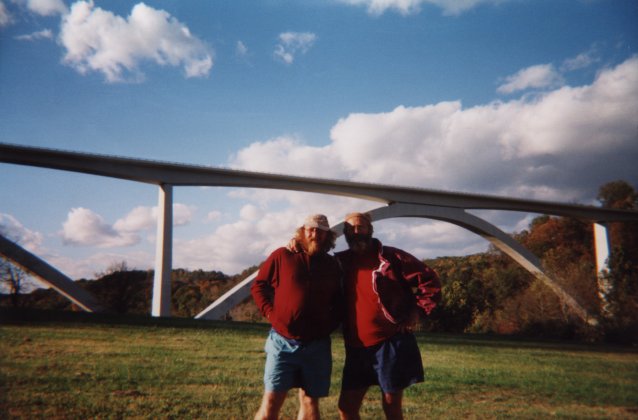 Sheltowee (and Dodger on right) on Walkabout of America