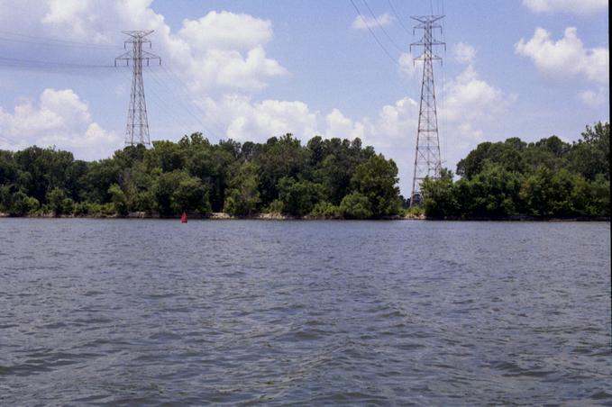 Looking West from the confluence point (nearest land)