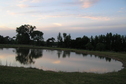 #7: Sunset at 36 North 89 West, looking northwest, 50 meters northwest of the confluence. 