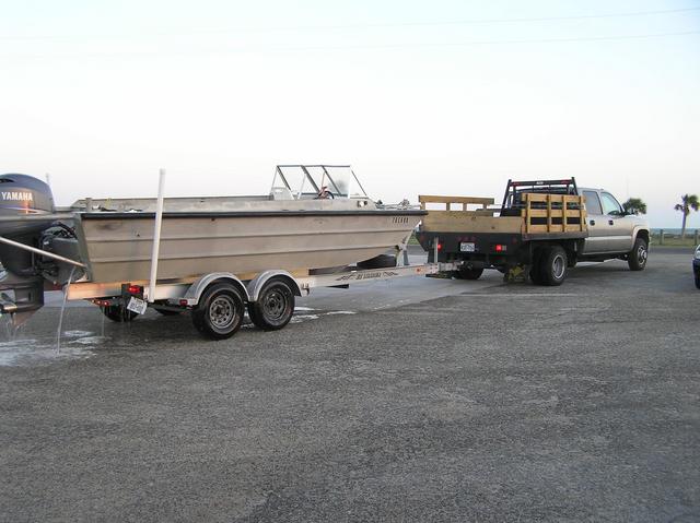 Texas A&M University research boat, after confluence voyage.