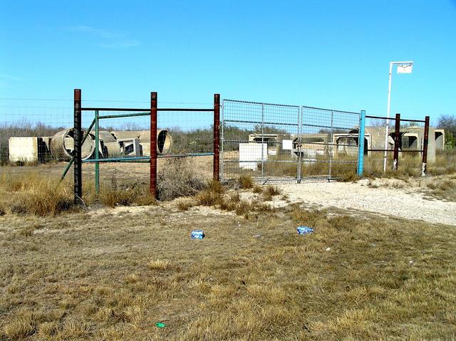 Gate at the starting point of the hike to the confluence.