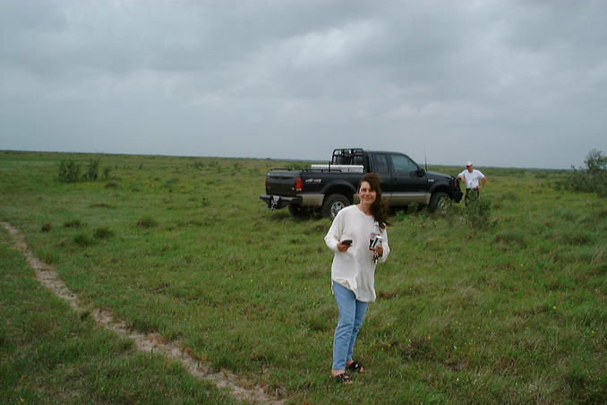 Looking West ( Anne marks the confluence )