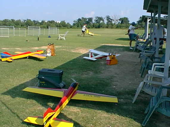 Some airplanes being flown today by the club