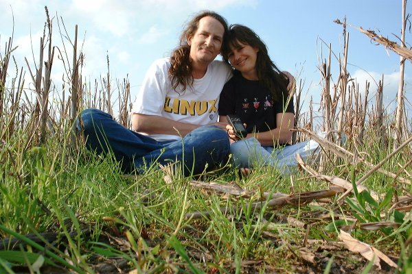 Anne & Jeff at the 30N X 95W confluence.