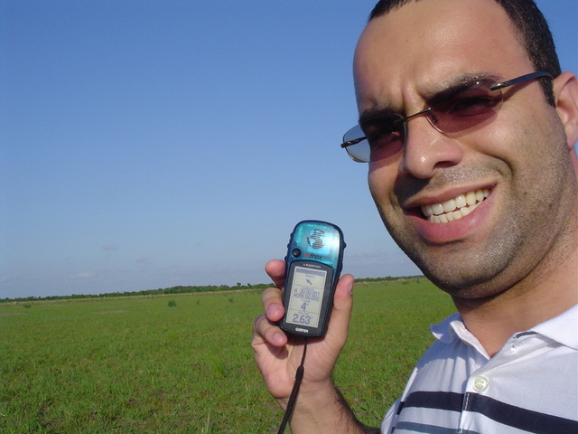 Confluence Hunter Fred Cesarino with the GPS Display Proof