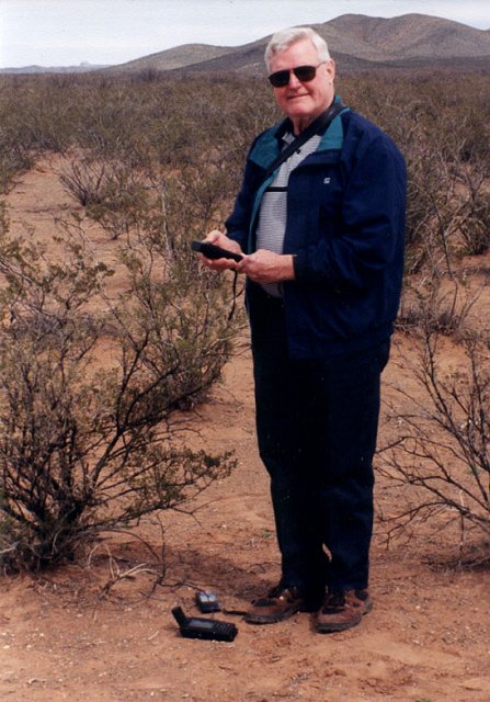 looking north, Bob Reneau confirming location