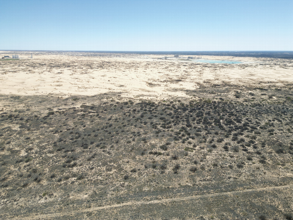 View South (towards the Kermit Dunes), from a height of 120m