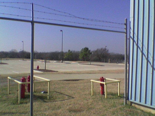 Looking towards the South you see the parking lot