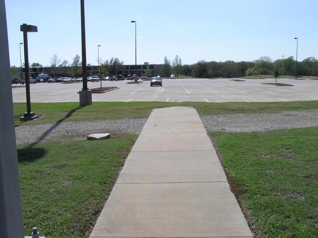 Looking West from the confluence (this is the parking lot to start walking from)