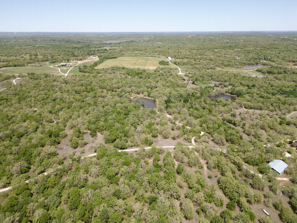 View North, from 120m above the point