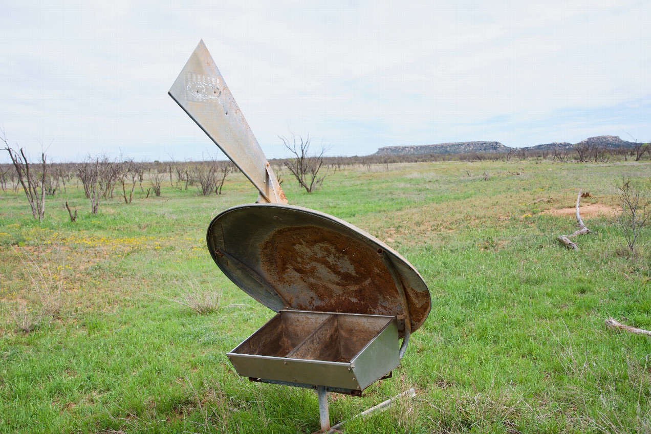 A feeding trough (I think), 200 feet from the point