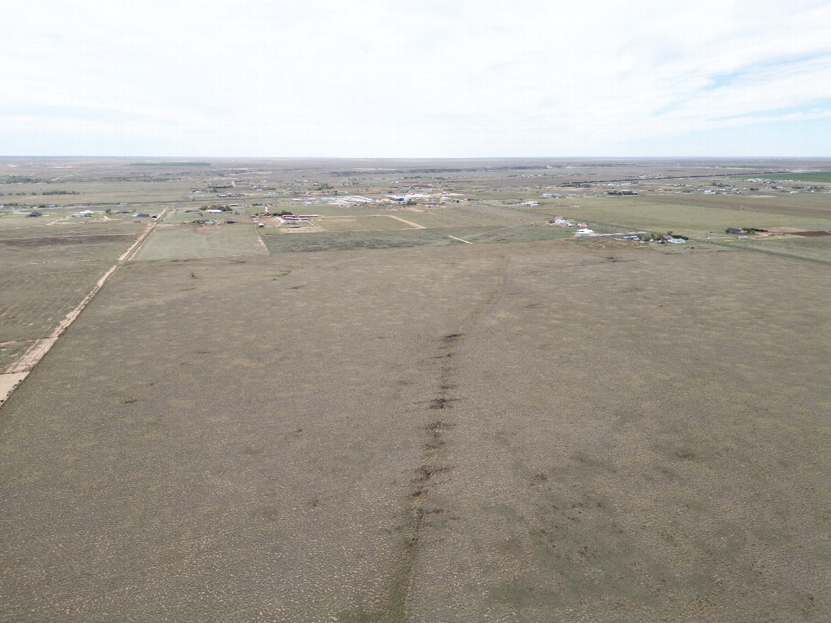 View South, from 120m above the point