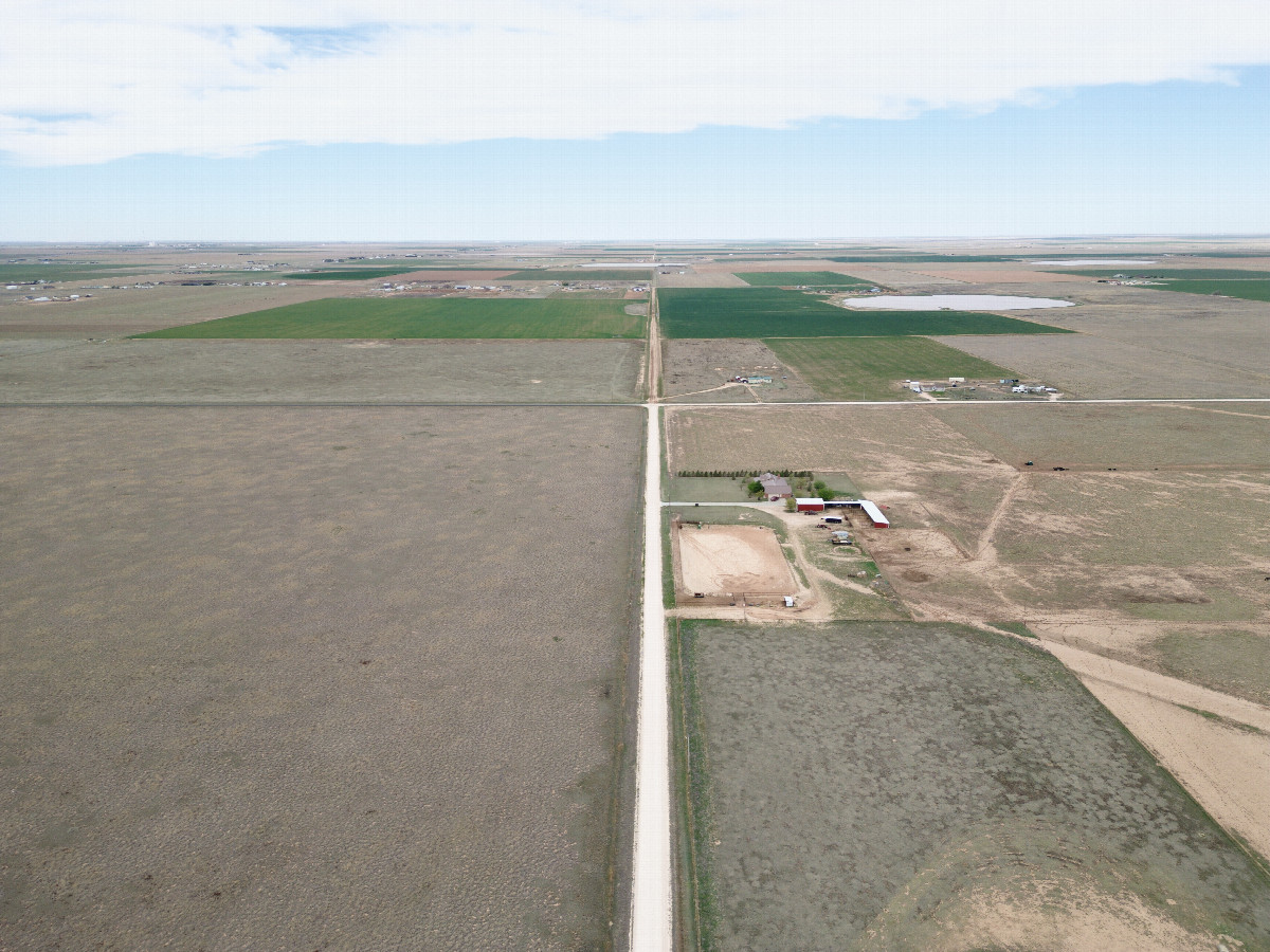 View West, from 120m above the point