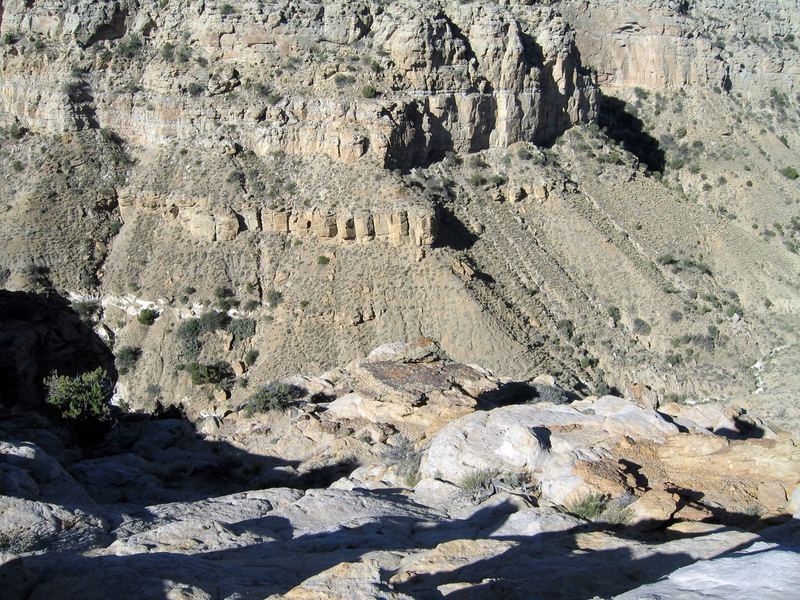 View down into gorge. 