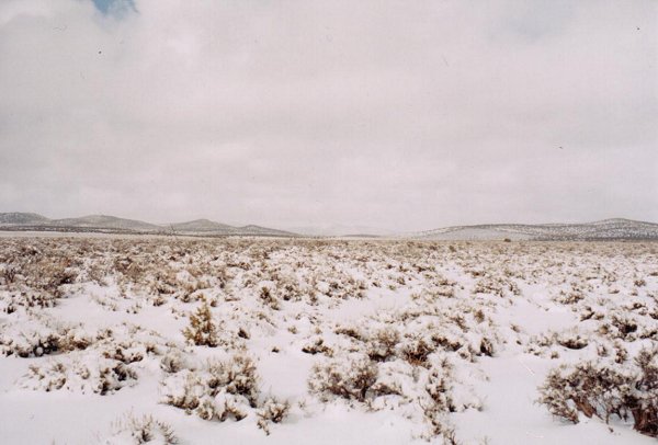 View north to some hills.