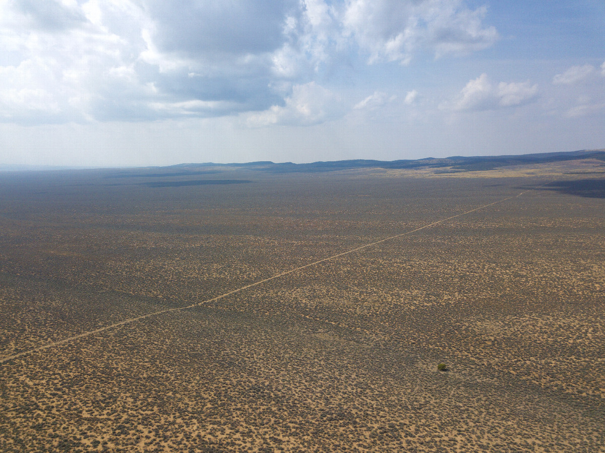 View West, from 120m above the point