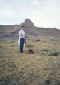 #5: Diane pointing to the other marker we found