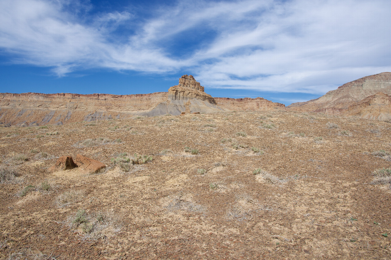 Looking North from the confluence point towards the Book Cliffs