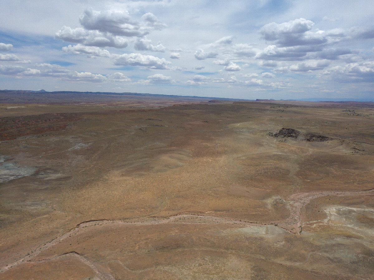 View South, from 120m above the point