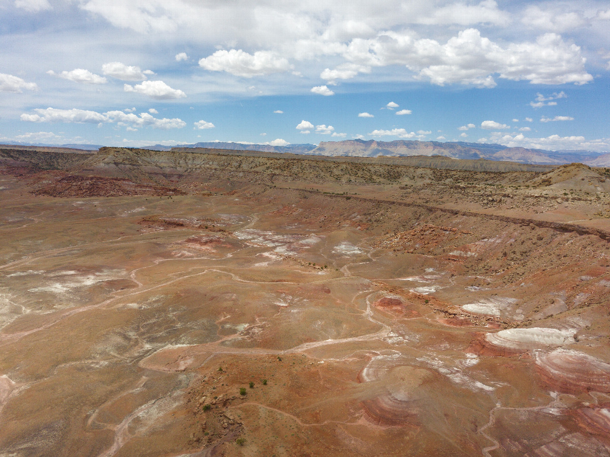 View West, from 120m above the point