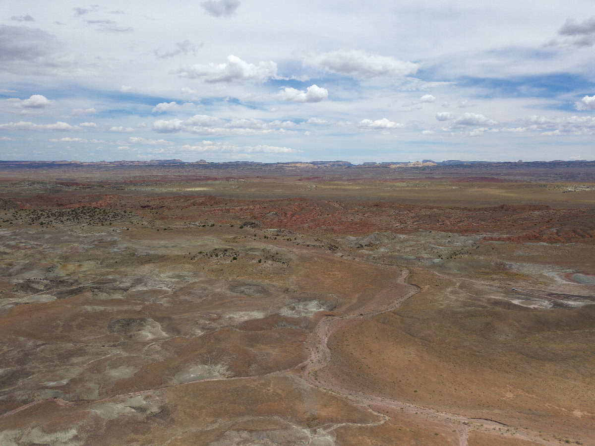 View East, from 120m above the point