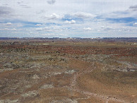 #9: View East, from 120m above the point