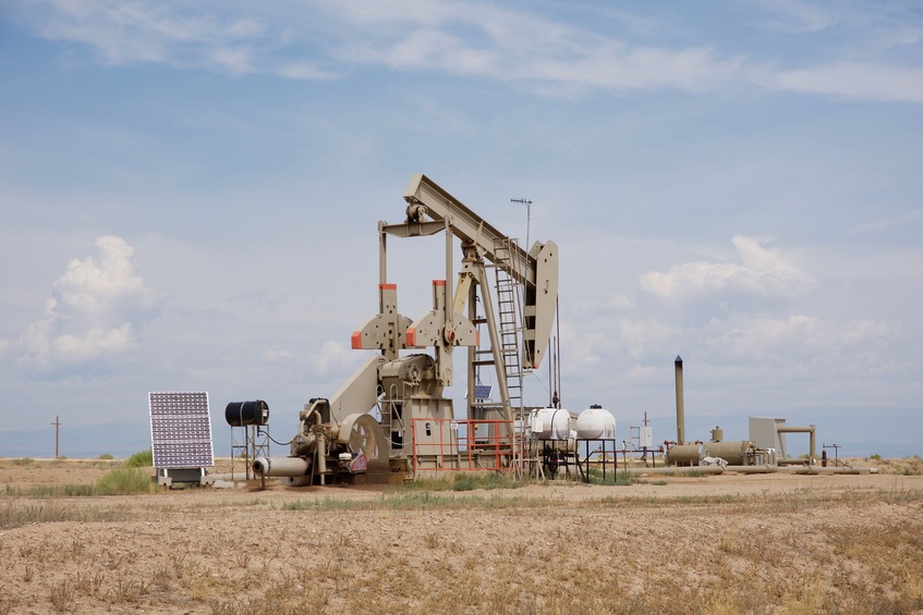 One of the many oil wells located a few miles north of the point