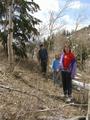 #4: Tim, Lisa and Becky climbing up the hill