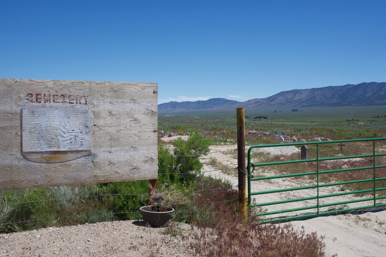 A small cemetery, 1 mile South of the point.  (This is where I started my hike.)