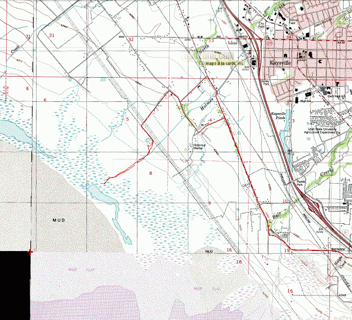 OziExplorer map with track log