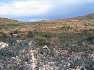 #1: Confluence general area with cairn in foreground