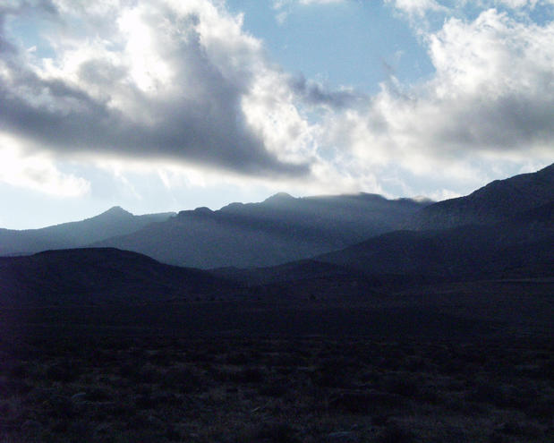 looking west towards the south flank of Pilot Peak