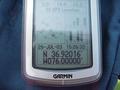 #3: GPS reading where longitude 76 runs north to the Chesapeake Bay.