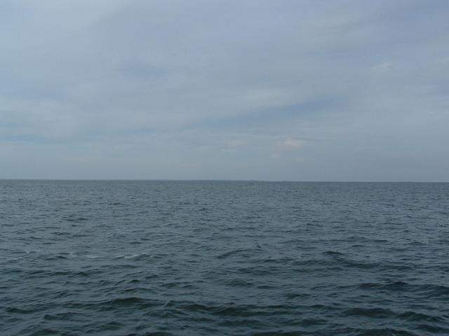 Looking North toward the Eastern Shore of Virginia, and the High Rise Bridge of the CBBT.