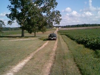 #1: Confluence, looking South (by the first house).