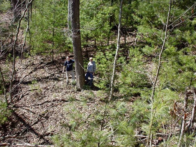 Jason and Jeff on the exact site of the confluence