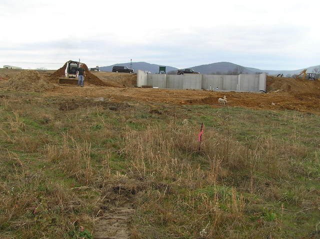 View to the south from the confluence.  This view no doubt will look dramatically different in a few months' time.