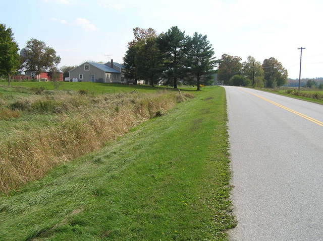 View to the south from the nearest road to the confluence, 20 meters west of the confluence.