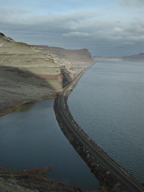 A view up the river