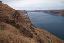 #2: View North (along the western bank of the Columbia River). Note the railroad tracks along the river bank.